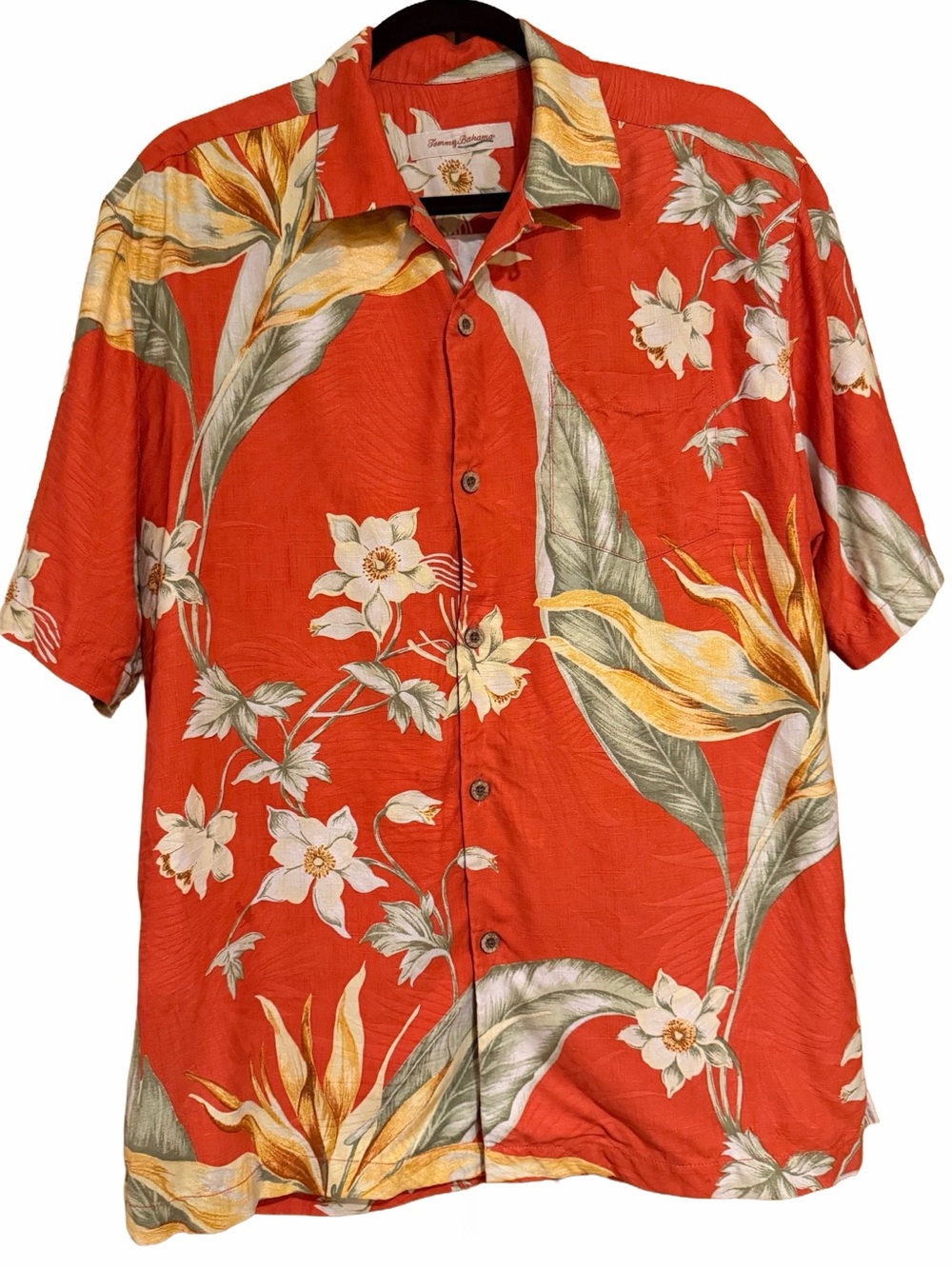 Tommy Bahama 100% Silk Bird of Paradise Tropical Camp Shirt Men’s M